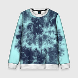 Свитшот детский Tie-Dye дизайн, цвет: 3D-белый