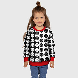 Свитшот детский Smiley black and white, цвет: 3D-красный — фото 2