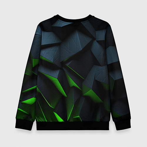 Детский свитшот Starfield black green logo / 3D-Черный – фото 2