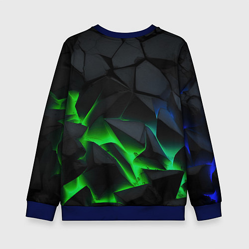 Детский свитшот Stafield logo green fire / 3D-Синий – фото 2