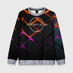 Свитшот детский Starfield logo orange abstract, цвет: 3D-меланж