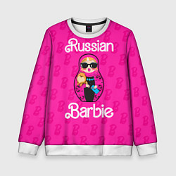Свитшот детский Barbie russian, цвет: 3D-белый