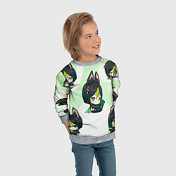 Свитшот детский Chibi Tighnari Genshin Impact, цвет: 3D-меланж — фото 2