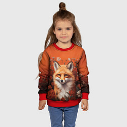 Свитшот детский Рыжий лисёнок, цвет: 3D-красный — фото 2