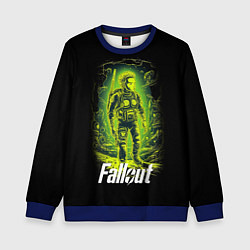 Свитшот детский Fallout game poster style, цвет: 3D-синий