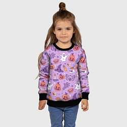 Свитшот детский Halloween pattern арт, цвет: 3D-черный — фото 2