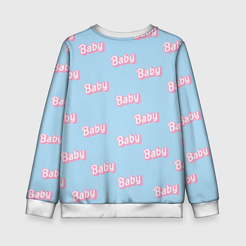 Детский свитшот Baby - Barbie style: blue pattern / 3D-Белый – фото 2