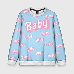 Детский свитшот Baby - Barbie style: blue pattern