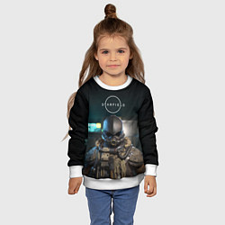 Свитшот детский Starfield astronaut, цвет: 3D-белый — фото 2