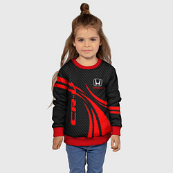 Свитшот детский Honda CR-V - красный и карбон, цвет: 3D-красный — фото 2