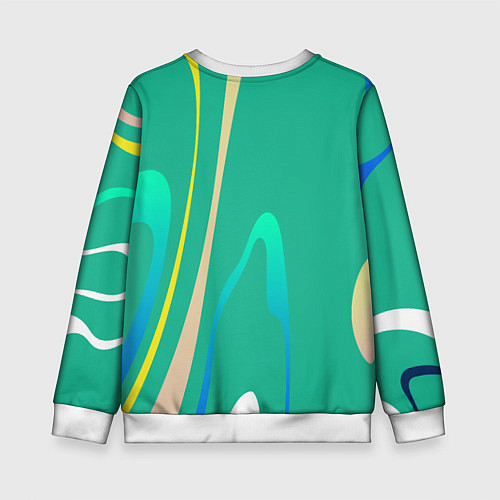 Детский свитшот Абстрактное изображение, линии / 3D-Белый – фото 2