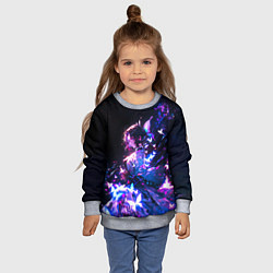 Свитшот детский Прекрасная Шинобу - Клинок демонов, цвет: 3D-меланж — фото 2