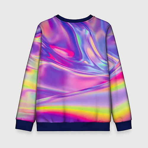 Детский свитшот Радужное северное сияние / 3D-Синий – фото 2