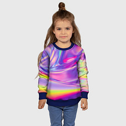 Свитшот детский Радужное северное сияние, цвет: 3D-синий — фото 2