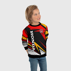 Свитшот детский Honda - красный и оранжевый, цвет: 3D-черный — фото 2
