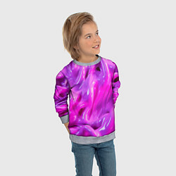 Свитшот детский Розовая слизь, цвет: 3D-меланж — фото 2