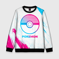 Свитшот детский Pokemon neon gradient style, цвет: 3D-черный