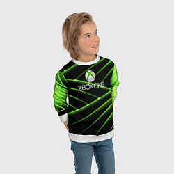 Свитшот детский Xbox game pass line, цвет: 3D-белый — фото 2