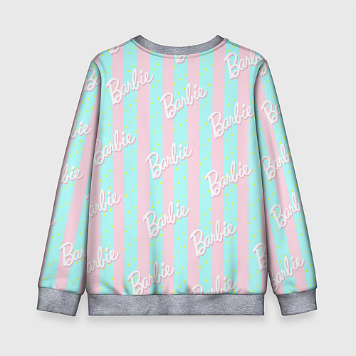 Детский свитшот Паттерн Барби на фоне костюма Кена в розово-голубу / 3D-Меланж – фото 2