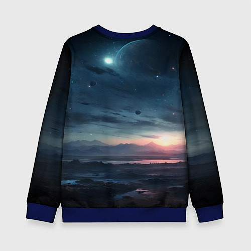 Детский свитшот Пилот Шаттла - Старфилд / 3D-Синий – фото 2