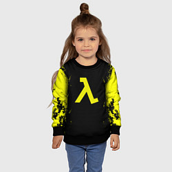 Свитшот детский Half life game yellow color, цвет: 3D-черный — фото 2