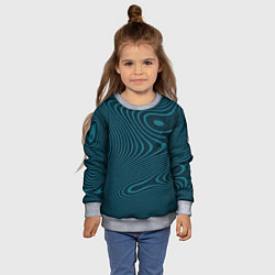 Свитшот детский Абстрактный бирюзовый, цвет: 3D-меланж — фото 2