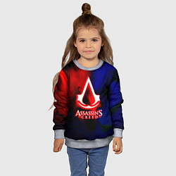 Свитшот детский Assassins Creed fire, цвет: 3D-меланж — фото 2