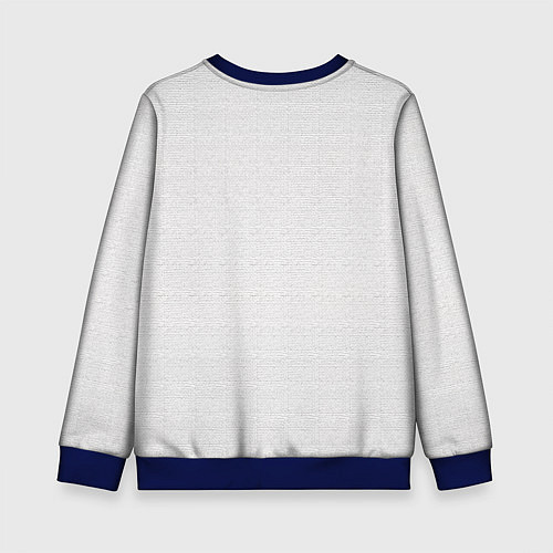 Детский свитшот Сова желтоглазая с разноцветными перьями / 3D-Синий – фото 2