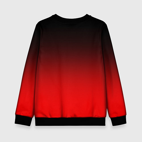 Детский свитшот Градиент: от черного до ярко-красного / 3D-Черный – фото 2