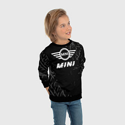 Свитшот детский Mini speed на темном фоне со следами шин, цвет: 3D-черный — фото 2