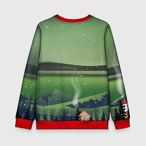 Детский свитшот Зеленый дракончик 2024 / 3D-Красный – фото 2