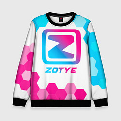 Свитшот детский Zotye neon gradient style, цвет: 3D-черный