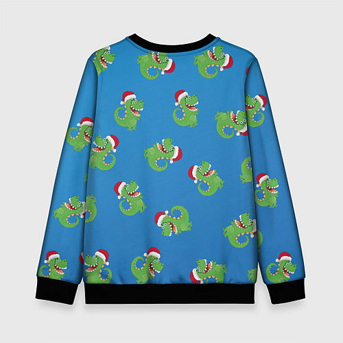 Детский свитшот Новогодний дракончик / 3D-Черный – фото 2