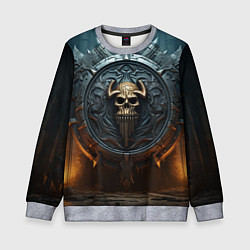 Свитшот детский Викингский герб, цвет: 3D-меланж