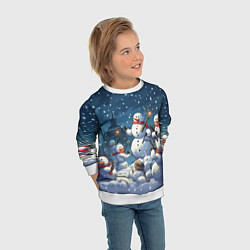 Свитшот детский Снежный бой, цвет: 3D-белый — фото 2