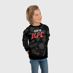 Свитшот детский Боец KFC на фоне бургеров, цвет: 3D-черный — фото 2