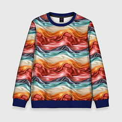 Детский свитшот Разноцветные полосы текстура ткани