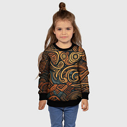 Свитшот детский Узор в викингском стиле, цвет: 3D-черный — фото 2