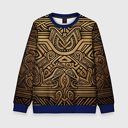 Свитшот детский Орнамент в стиле викингов, цвет: 3D-синий