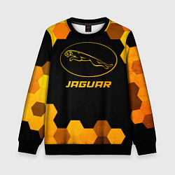 Свитшот детский Jaguar - gold gradient, цвет: 3D-черный