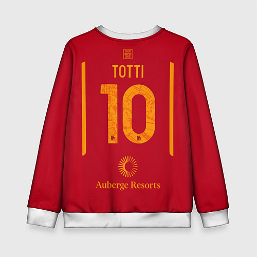 Детский свитшот Тотти ФК Рома форма 23-24 домашняя / 3D-Белый – фото 2