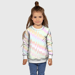 Свитшот детский Размазанные бледные полосы, цвет: 3D-белый — фото 2