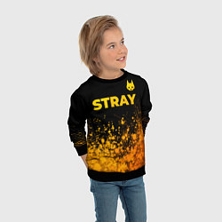 Свитшот детский Stray - gold gradient посередине, цвет: 3D-черный — фото 2