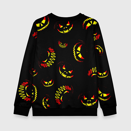 Детский свитшот Злобные тыквы / 3D-Черный – фото 2