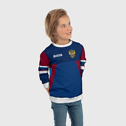 Свитшот детский Спортивная Россия, цвет: 3D-белый — фото 2