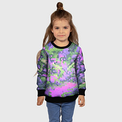 Свитшот детский Разноцветный витраж, цвет: 3D-черный — фото 2