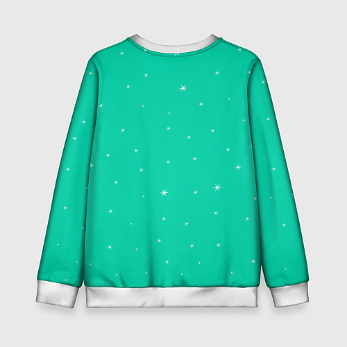 Детский свитшот Лама - альпака на чиле / 3D-Белый – фото 2