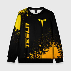 Детский свитшот Tesla - gold gradient вертикально