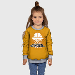 Свитшот детский Basketball - кольцо и мяч, цвет: 3D-меланж — фото 2