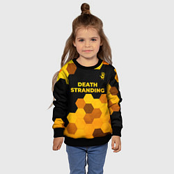 Свитшот детский Death Stranding - gold gradient посередине, цвет: 3D-черный — фото 2